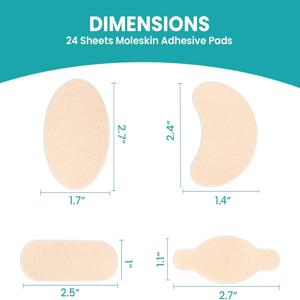 4 가지 유형 Sumifun Moleskin 접착 패드 물집 예방 스트립 두더지 피부 테이프 스티커 발 뒤꿈치 신발 패딩 마찰 방지