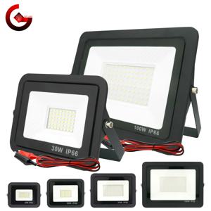 DC12V Led 홍수 빛 20W 30W 50W 100W 야외 투광 조명 스포트라이트 IP66 방수 빛 반사판 휴대용 12 볼트 Led 조명