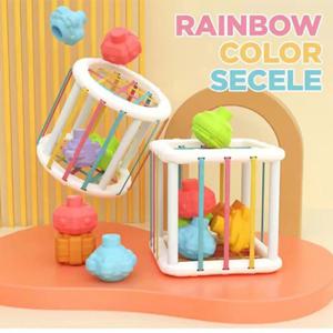 다채로운 모양 블록 정렬 게임 아기 몬테소리 어린이를위한 교육 장난감 학습 Bebe Birth Inny Baby Et Éducation Gift