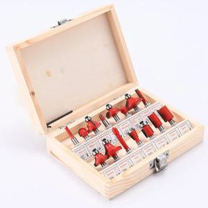 나무 라우터에 대 한 15 pcs 밀링 커터 키트 목공 전기 트리머 나무 밀링 조각 Slotting 트리밍 기계