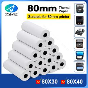 모든 미니 3 인치 무 잉크 무선 열 POS 영수증 빌 프린터 용지 롤 용 BPA 무료 80*30mm 40mm 열 영수증 용지