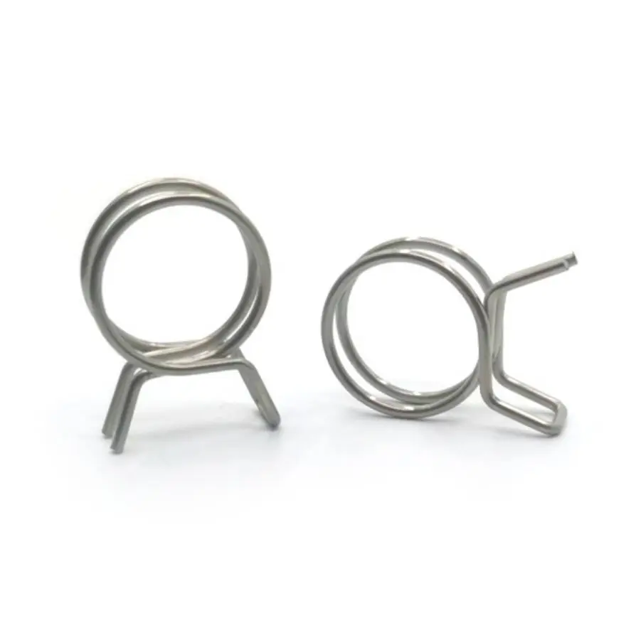 10Pcs 5mm-14mm 호스 클램프 스테인레스 스틸 튜브 스프링 클립 연료 라인 호스 클램프 씰링 파이프 클립 하드웨어 액세서리