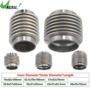 UXCELL 38mm/45mm/50mm/60mm 자동차 배기 유연한 파이프 배기 플렉스 커넥터 파이프 벨로우즈 범용 내구성 스테인레스 스틸