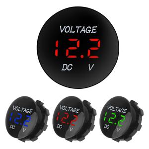 LED 디스플레이 전압 계량기 테스터, 자동차 오토바이 보트용 미니 디지털 전압계, DC 12V-24V