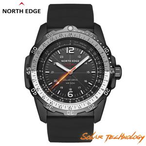 NORTH EDGE EVOQUE 2 남자 디지털 군사 시계 방수 50M 남자 스포츠 손목 시계 태양 광 발전 빛나는 환경 시계