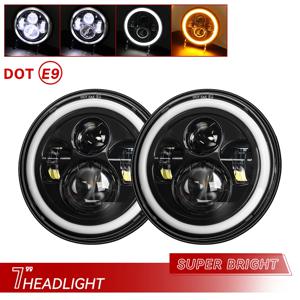 닛산 순찰 Y60 Hummer H1 & H2 Lada 4X4 7 인치 LED 헤드 라이트 DRL 랭글러 TJ JK LJ CJ 7 인치 랜드 로버 수비수 용