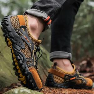 남성용 내마모성 하이킹 신발, 조깅 트레킹 스니커즈, 빠른 Zapatos 야외 옴브레 Invierno 야외 미끄럼 방지
