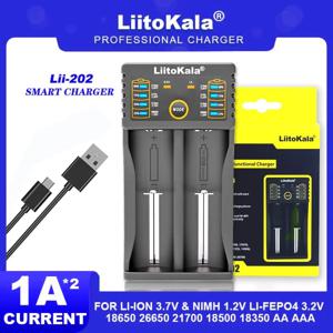 Liitokala 리튬 니켈 수소 배터리 스마트 충전기, Lii-202 Lii-402, 1.2V, 3.7V, 3.2V, 3.85V, 18650 18350, 26650 18490, AA, AAA, 14500 21700