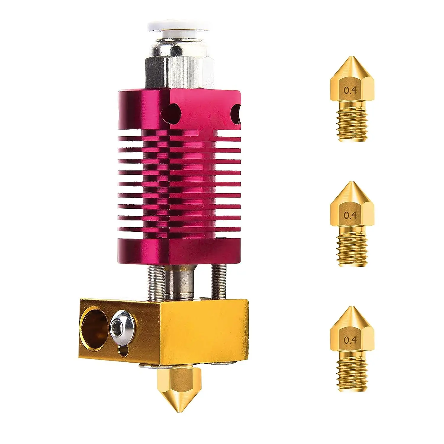 3세트 3D 프린터 압출기 핫엔드 +3 PCS 0.4MM MK8 노즐 CR-10, CR10, CR10S, Ender 3, Ender 3 Pro, Ender 5에 적합