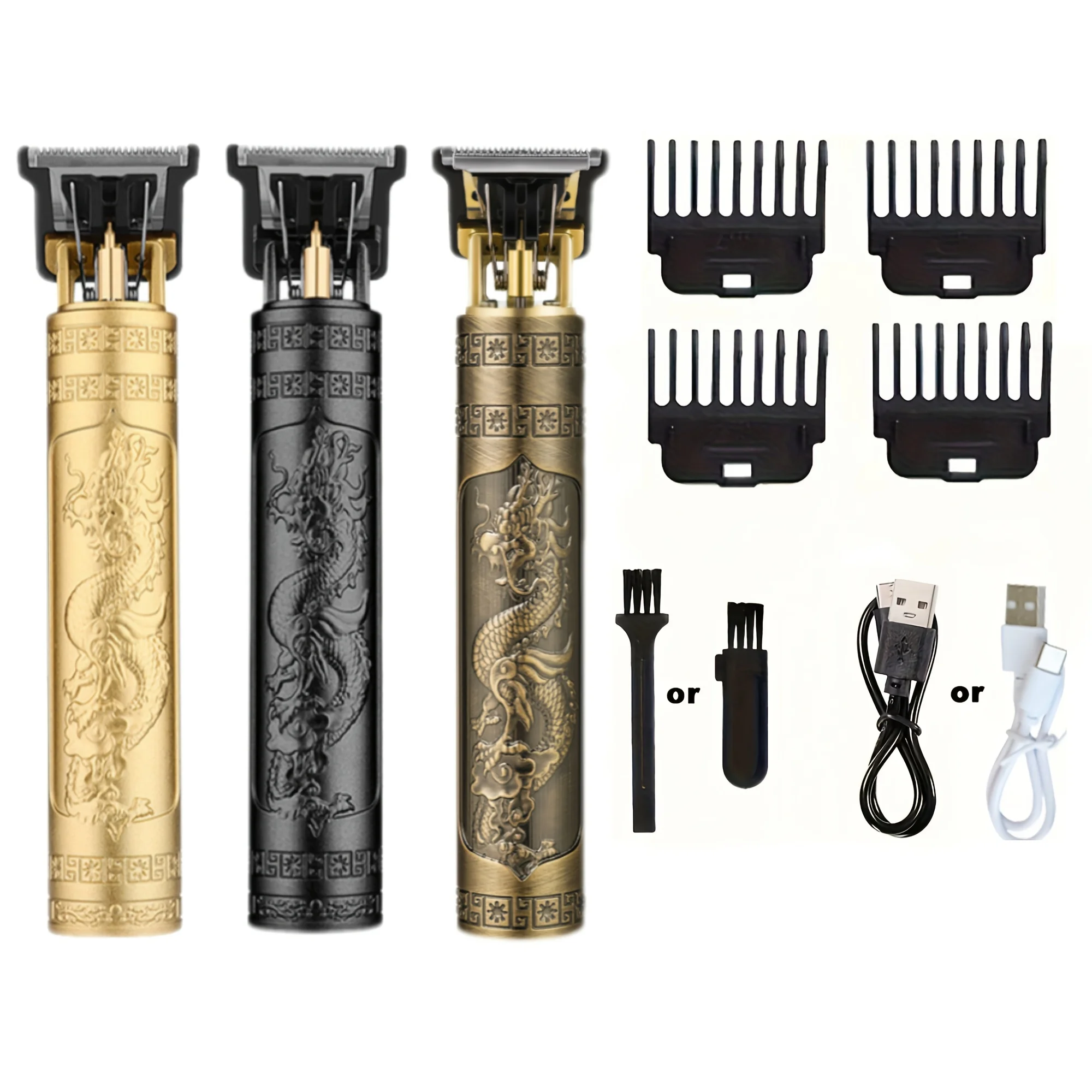2025 T9 HairClipper 수염 면도 바디 헤어 트리머 가위 전기 기계 남자 이발 기계 0mm 이발사 면도기 드래곤 조각