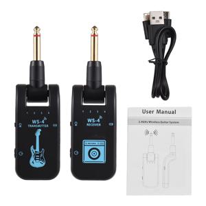 2.4G 무선 기타 시스템 일렉트릭 기타베이스 전기 관악기 용 충전식 기타 송신기 수신기 세트