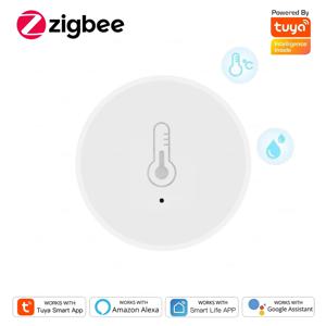 Tuya Zigbee 온도 및 습도 센서 앱 원격 모니터, 가정 및 공장용 온도계 습도계, 알렉사 구글 홈으로 작동