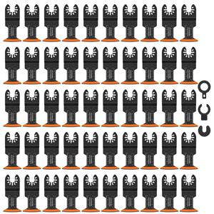 10/50Pcs 진동 톱 블레이드 고 탄소강 44MM 아크 에지 멀티 도구 블레이드 날카로운 마모 방지 진동 블레이드