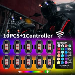 오토바이, 비행기 및 헬리콥터, 자동차용 야간 RGB LED 항공기 스트로브 조명을 밝히세요. 색상 제어가 쉽고 재충전이 용이함