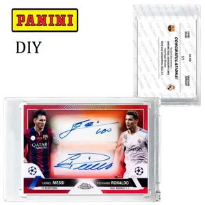 Panini 홈메이드 스타 DIY 카드 메시 호나우두 서명 수집용 카드 크리스마스 생일 선물 축구 보드 게임 주변