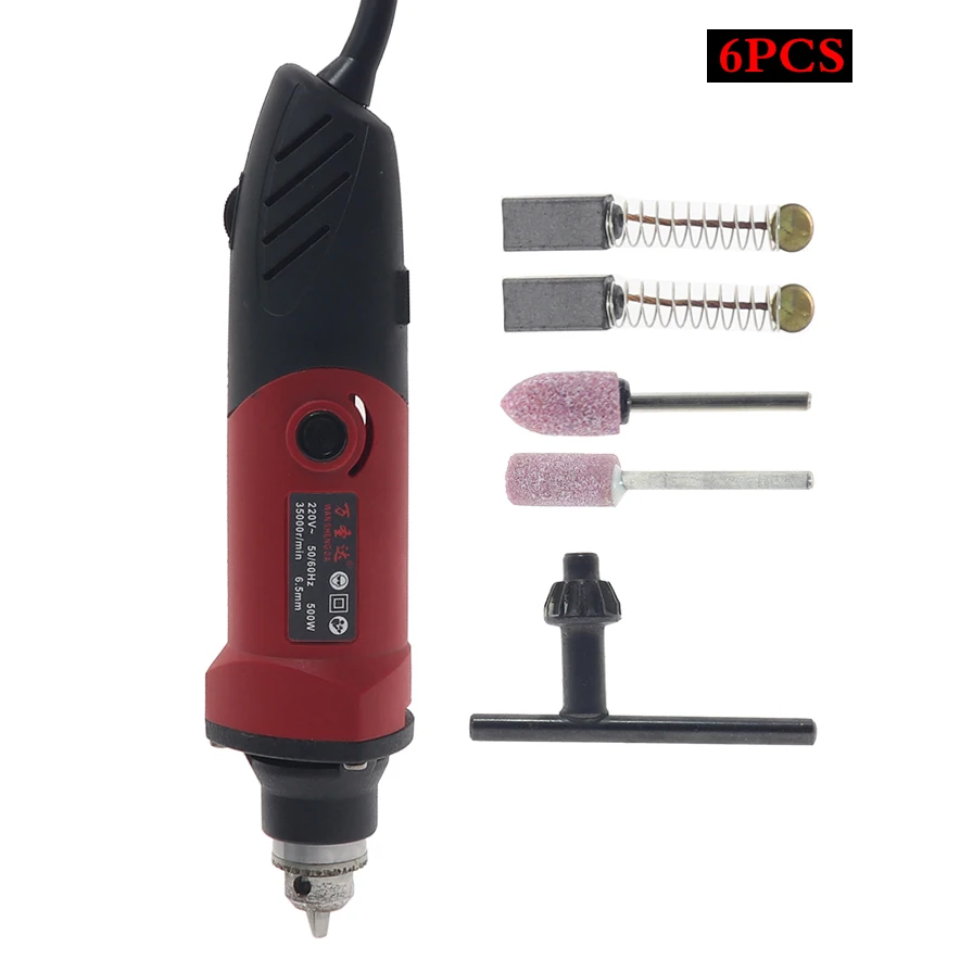 500W 조각사 전기 드릴 110V/220V 35000RPM 6 단 가변 속도 전기 그라인더 연삭기 연마 로타리 도구