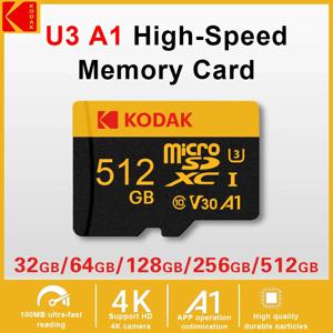 Kodak 기존 마이크로 Sd 메모리 카드 64GB 128GB SD 카드 마이크로 SDXC Class10 대용량 512GB 256GB 32GB 플래시 SD 메모리 카드