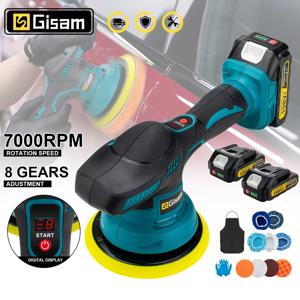Gisam 8Gear 디지털 디스플레이 무선 자동차 폴리 셔 전기 폴리 셔 Makita 18V 배터리 핀에 대 한 자동 자동차 왁싱 연마 기계