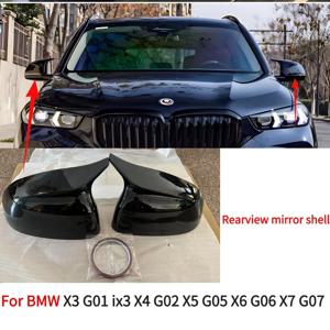 BMW X3 G01 iX3 X4 G02 X5 G05 X6 G06 X7 G07 G08 2018-2023 자동차 후면보기 도어 윙 사이드 미러 커버 캡 쉘 케이스 교체