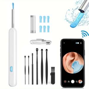 WIFI 비주얼 귀 왁스 클리너 검 이경 카메라 LED 조명 3.5mm 미니 귀 왁스 제거 도구 카메라 가져 오기 비디오 HD Earpick