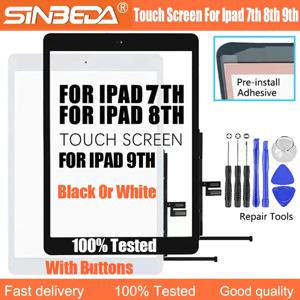 Ipad 7th 8th 9th 디지타이저 터치 스크린 패널 터치 디스플레이 디지타이저 Ipad7 Ipad8 Ipad9 터치 스크린 홈 버튼 베젤