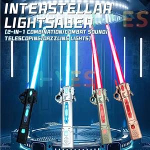 개폐식 광선 검 손가락 회전 레이저 칼 플래시 빛나는 소리 Cos Force FX 결투 전투 장난감 어린이 성인 선물