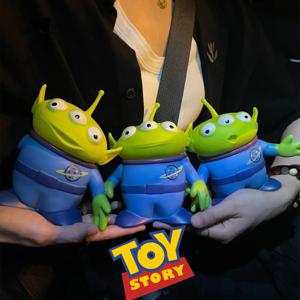 15CM 디즈니 토이 스토리 우디 버즈 라이트 이어 녹색 외계인 인형 그림 애니메이션 장식 컬렉션 장난감 모델 어린이 선물