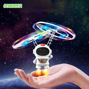 비행 로봇 헬리콥터 UFO 빛나는 장난감 우주인 비행기 항공기 Dron 기계 실내 야외 게임 어린이를위한 장난감 소년 소녀
