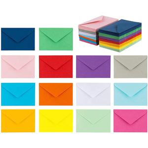 50Pcs 캔디 컬러 미니 봉투 DIY 인사말 카드 홀더 공예 종이 봉투 편지 종이 엽서 학교 재료