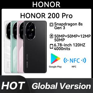 새로운 오리지널 글로벌 버전 Honor 200 Pro ELP-NX9 스냅드래곤 8S Gen 3 6.78인치 120Hz AMOLED 5200mAh 100W 유선 66W 무선 NFC