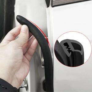 Kcimo 1.6m/2m 자동차 도어 엣지 씰 스트립 고무 B 필러 Weatherstrip 자동 실란트 스트립 방음 방진 자동차 액세서리