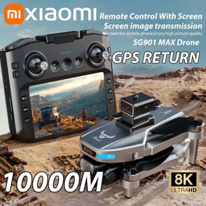 Xiaomi SG901 MAX GPS 드론 전문 8K 공중 HD 대형 스크린 원격 제어 접이식 브러시리스 드론으로 장애물 방지