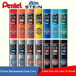1 Pcs 펜텔 기계식 연필 코어 C275 매우 미세한 HB/2B 검정색 수지 리드 코어 STEIN 0.3/0.5/0.7/0.9mm 문구 용품