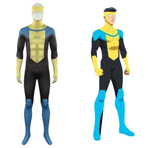 무적의 마크 그레이슨 코스프레 판타지아 의상 Zentai Jumpsuit 성인 남성 의상 변장 할로윈 카니발 파티 정장