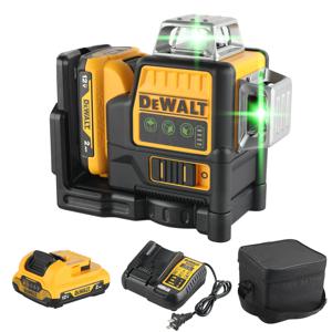 2025 새로운 Dewalt DW089LG 3면 * 360 수직 12V 리튬 배터리 12 라인 레이저 레벨 수평 녹색 미터 야외 도구