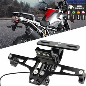 오토바이 후면 라이센스 플레이트 마운트 홀더 Yamaha MT07 MT09 MT10 R1 Kawasaki Z750 Z800 Honda Accessores 용 신호등 켜기