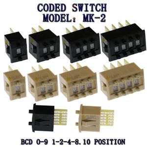 MK-2 BCD 코드 바이너리 출력 스위치/ThumbwheelSwitches 8421C 터미널 블록 0-9 자리 십진수 코드 검정색 베이지색