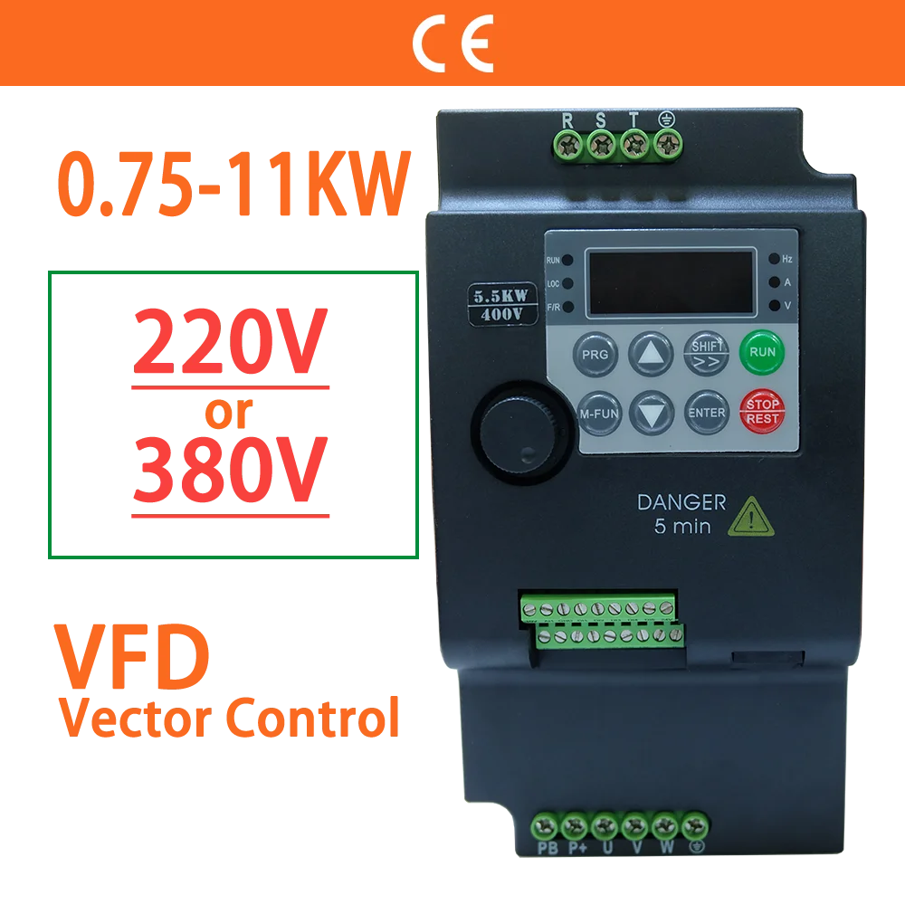 모터 속도 제어 인버터용 경제적인 미니 VFD 가변 주파수 드라이브 컨버터, 220V, 0.75KW, 1.5KW, 2.2KW, 1HP, 2HP, 3HP