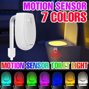RGB LED 램프 스마트 PIR 모션 센서 변기 야간 조명 방수 WC 변기 백라이트 LED 램프 욕실 화장실