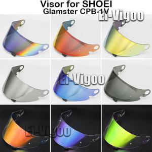 SHOEI 글램스터 오토바이 헬멧 렌즈, 레트로 풀페이스 헬멧 바이저, 자외선 차단 글램스터 CPB-1V, Casco SHOEI 오토바이 액세서리