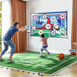 접착 공이있는 축구 게임 매트 축구 장난감 축구 테이블 선물 어린이 축구 훈련 카펫 어린이 축구 게임 선물