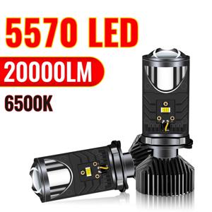 Y6 터보 팬 H4 LED 헤드 라이트 자동차 H4 미니 프로젝터 렌즈 슈퍼 밝은 하이 로우 빔 전구 LED 조명 자동차 조명 램프
