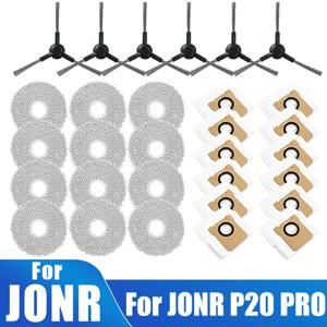 JONR P20 PRO 진공 로봇 액세서리, 사이드 브러시 걸레 천 먼지 봉투 효율적인 마이크로 화이버 예비 청소 부품 교체