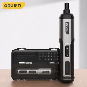 델리 전기 스크루 드라이버, 3 단 대형 토크, 무선 2000mAh 배터리 드릴, 4V 전동 공구 세트, 가정용 유지 보수 수리