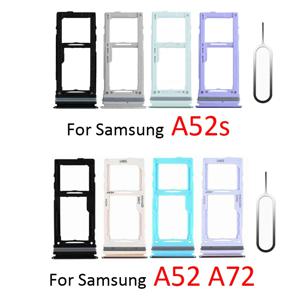 삼성 갤럭시 A52 A52s A72 5G A02 A12 용 전화 Sim SD 카드 트레이 새로운 SIM 어댑터 칩 홀더 슬롯 서랍 부품 + 도구
