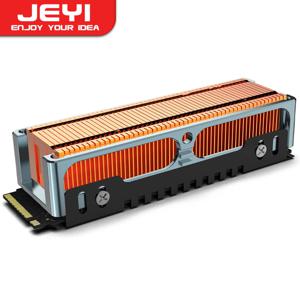JEYI M.2 2280 SSD 고성능 방열판, 알루미늄 프레임이 있는 구리 핀 패시브 방열판 - 50개 핀 냉간 - 401 W/mk