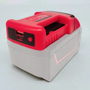 밀워키 18V 배터리 충전기 어댑터 용 USB 충전기 어댑터 Type-C USB/QC30 출력 경량 휴대용 빨간색 전동 공구 액세스