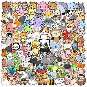 100PCS 귀여운 만화 동물 믹스 낙서 스티커 DIY 전화 기타 노트북 노트북 가방 컵 방수 스티커 어린이 장난감