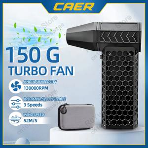 CAER 터보 제트 격렬한 선풍기, 보관 가방 포함, 130000RPM 풍속 52 m/s 휴대용 미니 송풍기, 휴대용 자동차 먼지 날림 도구