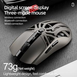 SMAILWOLF RS8 1000Hz Bluetooth 마우스, 10000dpi, 3가지 모드 연결, 경량 매크로 게이밍 마우스 노트북 컴퓨터